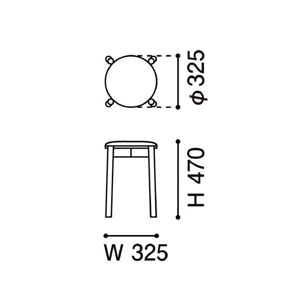 TABOURET CASTOR PLUS COUSSIN chêne