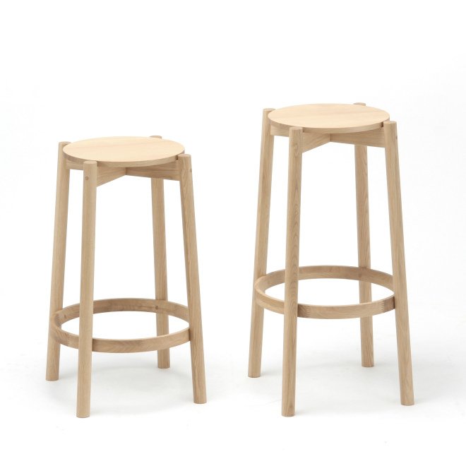 TABOURET DE BAR BAS CASTOR chêne