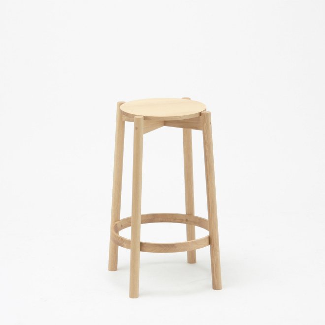 TABOURET DE BAR BAS CASTOR chêne