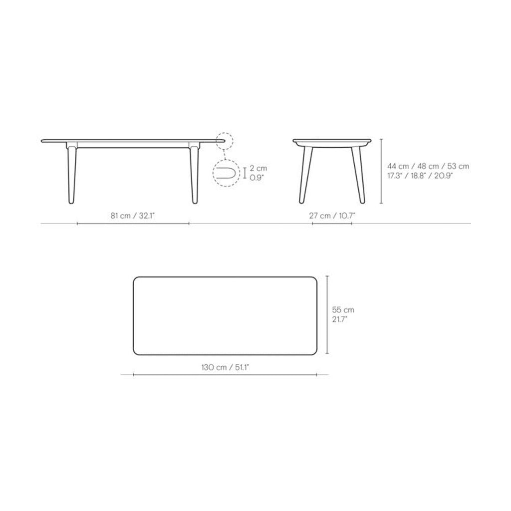 Spécifications de la table basse